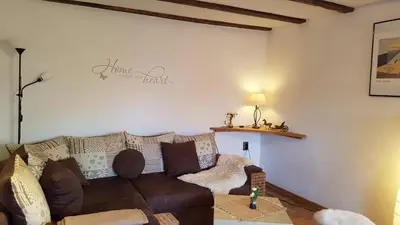 Ein Sitzbereich in der Unterkunft Ferienhaus Eifelperle