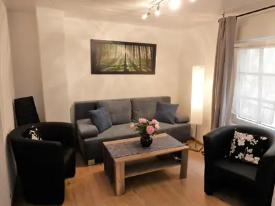 Ein Sitzbereich in der Unterkunft Altstadt Charme