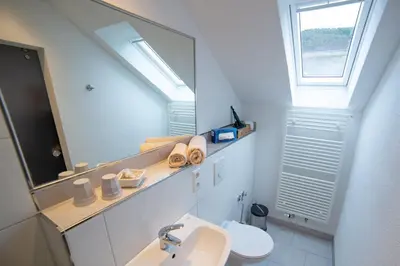 Ein Badezimmer in der Unterkunft Weingut & Gästehaus Heidhof