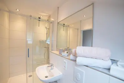 Ein Badezimmer in der Unterkunft Weingut & Gästehaus Heidhof
