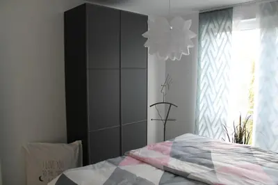Ein Bett oder Betten in einem Zimmer der Unterkunft Ferienwohnung Ida