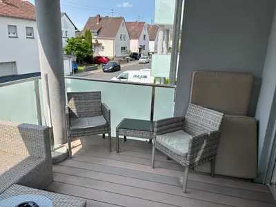 Ein Balkon oder eine Terrasse in der Unterkunft Ferienwohnung Ida