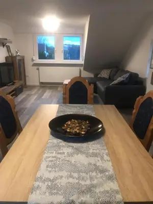 Ein Sitzbereich in der Unterkunft Apartment Ehrenbreitstein