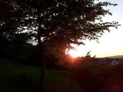 Blick auf den Sonnenuntergang/Sonnenaufgang von des Hotels aus oder aus der Nähe