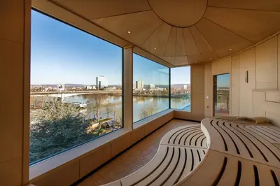 Ein Balkon oder eine Terrasse in der Unterkunft FÄHRHAUS Koblenz