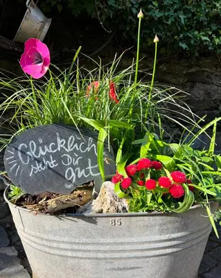 Ein Garten an der Unterkunft Hotel Schmausemühle