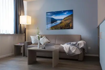 Ein Sitzbereich in der Unterkunft Cozy-Flats Koblenz