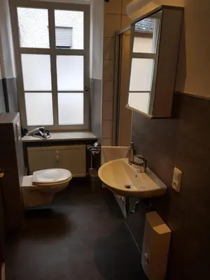 Ein Badezimmer in der Unterkunft Ferienwohnung Liebeskummer