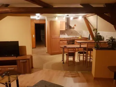 Küche/Küchenzeile in der Unterkunft Ferienwohnung Liebeskummer