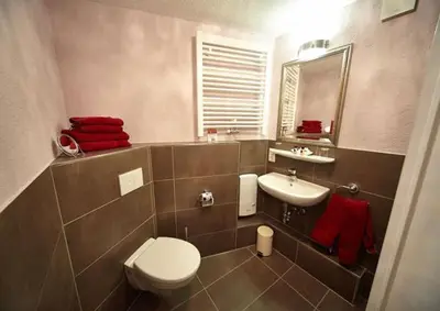 Ein Badezimmer in der Unterkunft Märchenhotel
