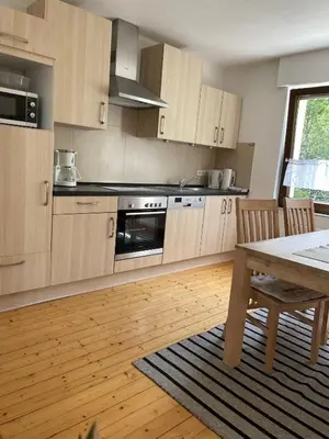 Küche/Küchenzeile in der Unterkunft Ferienwohnung Am Elzbach