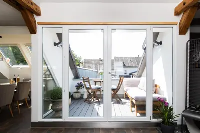 Ein Balkon oder eine Terrasse in der Unterkunft Vintage meets Moderne