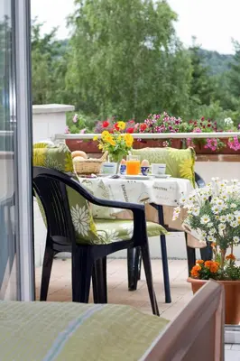Ein Balkon oder eine Terrasse in der Unterkunft Ferienwohnung Nisius