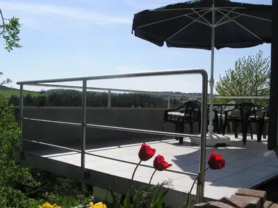 Ein Balkon oder eine Terrasse in der Unterkunft Ferienwohnung Nisius