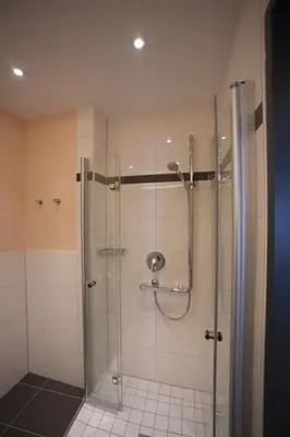 Ein Badezimmer in der Unterkunft Weingut & Gästehaus Schmitz-Bergweiler
