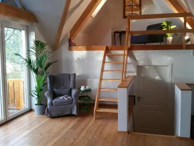 Ein Sitzbereich in der Unterkunft BelEtage Eifel