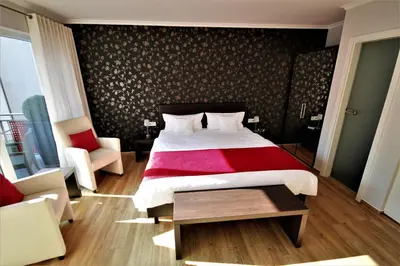 Ein Bett oder Betten in einem Zimmer der Unterkunft Feriendomizil am Lindenplatz