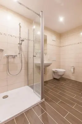 Ein Badezimmer in der Unterkunft Gasthaus am Brunnen