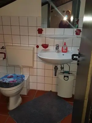 Ein Badezimmer in der Unterkunft Ferienhaus Ammermann