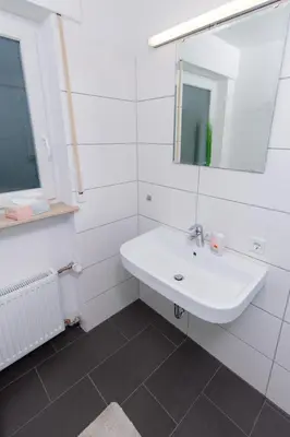 Ein Badezimmer in der Unterkunft Ferienwohnung T. Müllers | Nr. 2