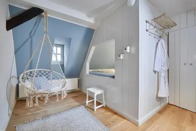 Ein Bett oder Betten in einem Zimmer der Unterkunft Ferienhaus Apple Tree