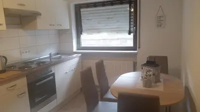 Küche/Küchenzeile in der Unterkunft Ferienwohnung 