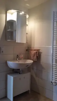 Ein Badezimmer in der Unterkunft Ferienwohnung 