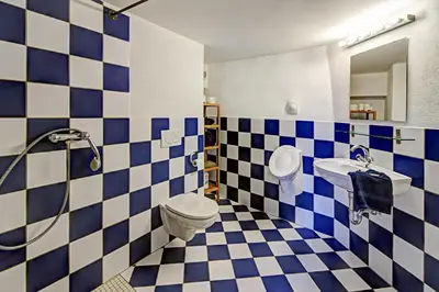 Ein Badezimmer in der Unterkunft Ferienhaus Königskerze