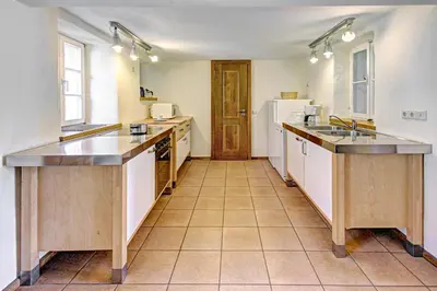 Küche/Küchenzeile in der Unterkunft Ferienhaus Königskerze