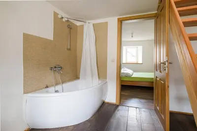Ein Badezimmer in der Unterkunft Nengshof Ferienhaus Gänseblümchen