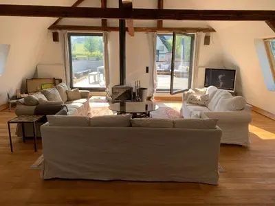 Ein Sitzbereich in der Unterkunft Design Appartment with big Terrace