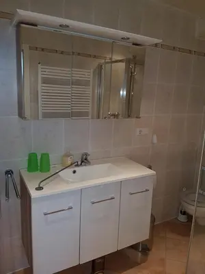 Ein Badezimmer in der Unterkunft Gästehaus Ströter