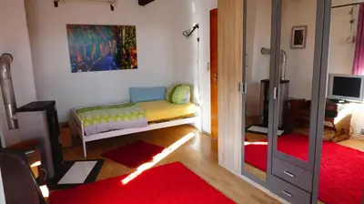 Ein Bett oder Betten in einem Zimmer der Unterkunft FerienHaus Elim