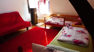 Ein Bett oder Betten in einem Zimmer der Unterkunft FerienHaus Elim