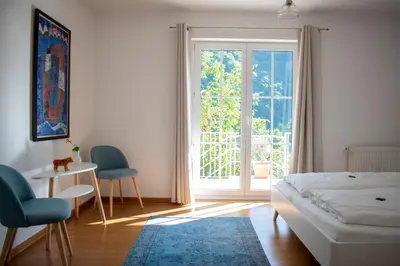 Ein Bett oder Betten in einem Zimmer der Unterkunft Weingut Johanneshof