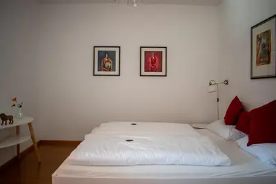 Ein Bett oder Betten in einem Zimmer der Unterkunft Weingut Johanneshof