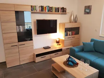TV/Unterhaltungsangebot in der Unterkunft Ferienwohnung Moritz