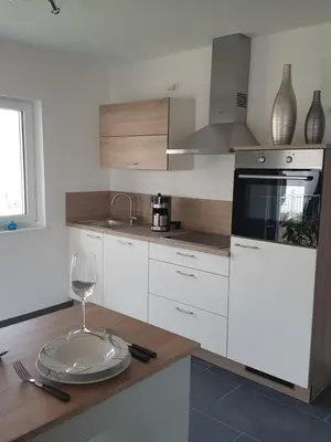 Küche/Küchenzeile in der Unterkunft Ferienwohnung Moritz