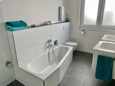 Ein Badezimmer in der Unterkunft RheinWeinBoppard 2 - mit Rheinblick