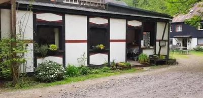 Das Gebäude in dem sich die Ferienwohnung befindet