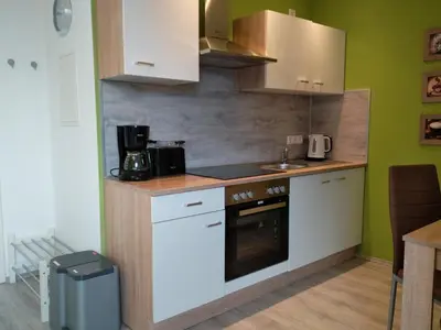 Küche/Küchenzeile in der Unterkunft Ferienwohnungen Haus Talblick