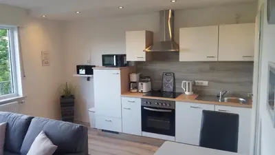Küche/Küchenzeile in der Unterkunft Ferienwohnungen Haus Talblick