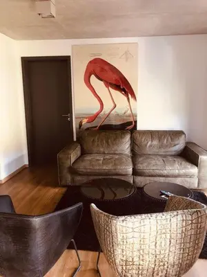 Ein Sitzbereich in der Unterkunft IchZeit Aparthotel