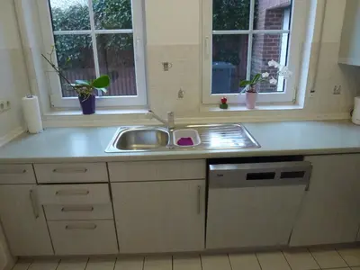 Küche/Küchenzeile in der Unterkunft Ferienwohnung 