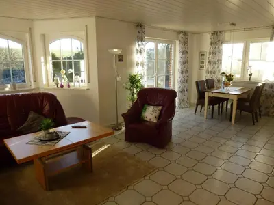 Ein Sitzbereich in der Unterkunft Ferienwohnung 