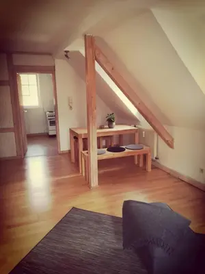 Ein Sitzbereich in der Unterkunft Wohnen bei den Brückenhäusern