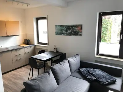 Küche/Küchenzeile in der Unterkunft Ferienwohnung 