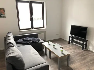 Ein Sitzbereich in der Unterkunft Ferienwohnung 