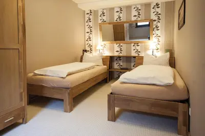 Ein Bett oder Betten in einem Zimmer der Unterkunft FW Rheinblick