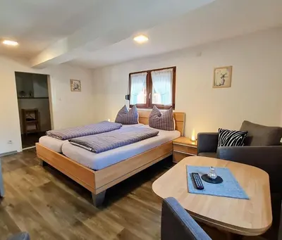 Ein Bett oder Betten in einem Zimmer der Unterkunft Fachwerkhaus mit Charme
